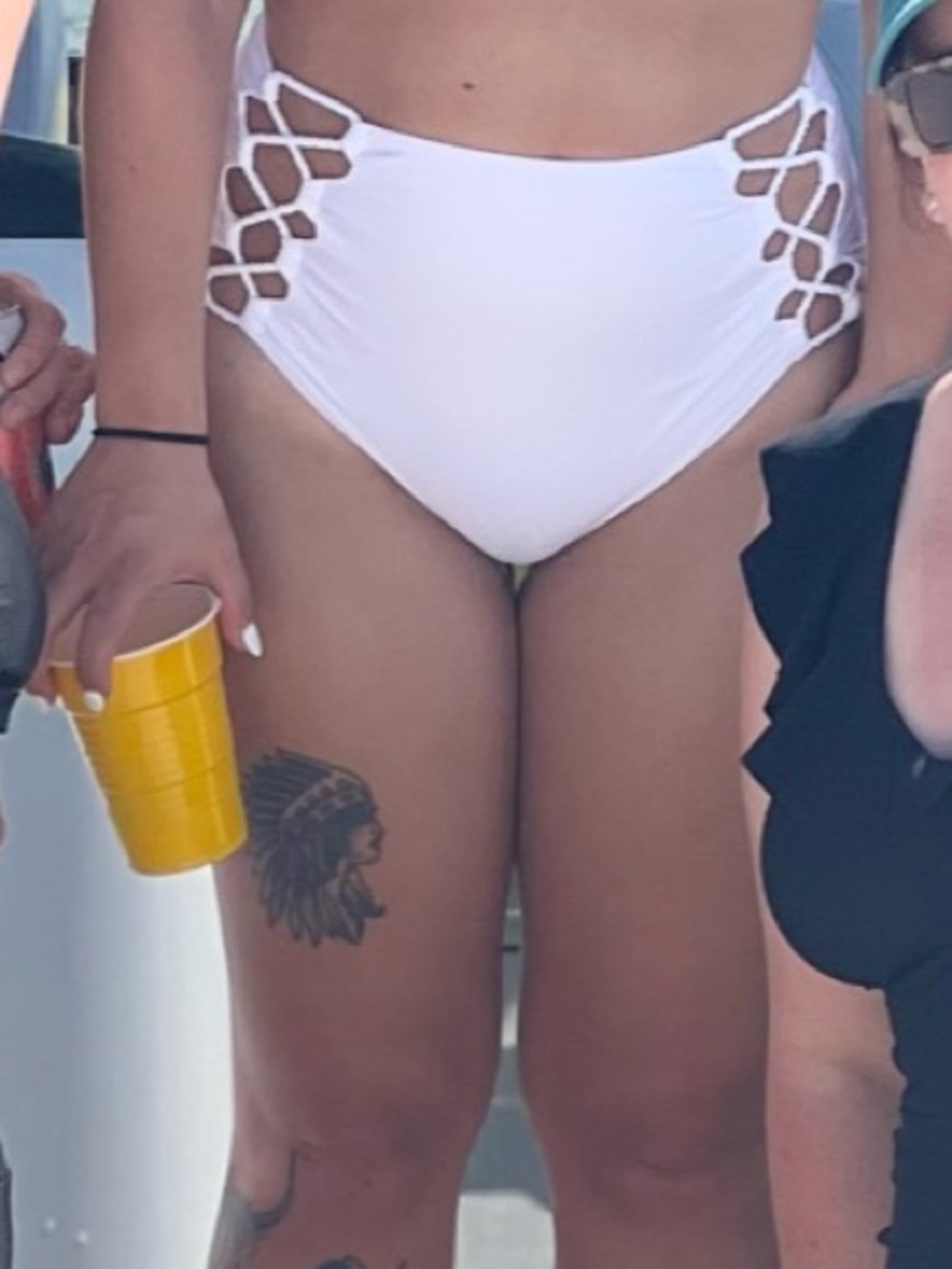 Aerie rope cutout cheeky bikini bottoms